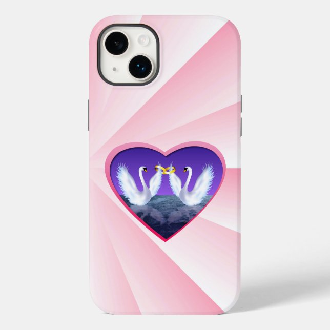 Swan-Hochzeit Case-Mate iPhone Hülle (Rückseite)