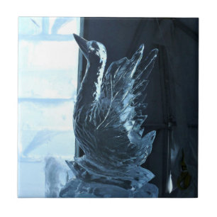 Swan Ice Sculpture, Quebec, Kanada Fliese