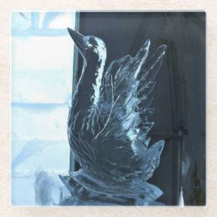 Swan Ice Sculpture, Quebec, Kanada Glasuntersetzer