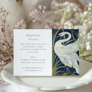 Swan Inspiriert Wedding Reception Card Begleitkarte