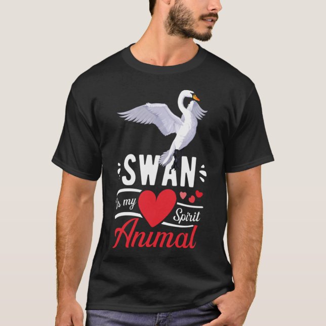 Swan ist My Spirit Animal Liebe Niedlich Swan Kid T-Shirt (Vorderseite)