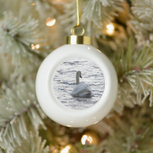 Swan Keramik Ball Weihnachtsdekoration Keramik Kugel-Ornament