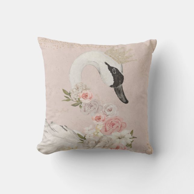 Swan Kinderzimmer Baby Kinderzimmer Peony Pillow C Kissen (Vorderseite)