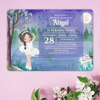 Swan Lake Ballet Spring Hübsch Ballerina Geburtsta Einladung