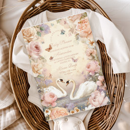 Swan Lake Garden Baby Dusche Folieneinladung