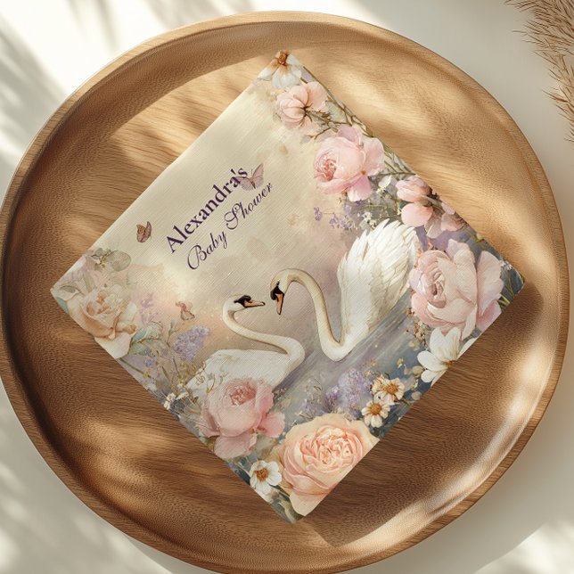 Swan Lake Garden Baby Dusche Serviette (Von Creator hochgeladen)