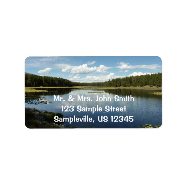 Swan Lake II beim Grand Teton Nationalpark Adressaufkleber (Vorne)