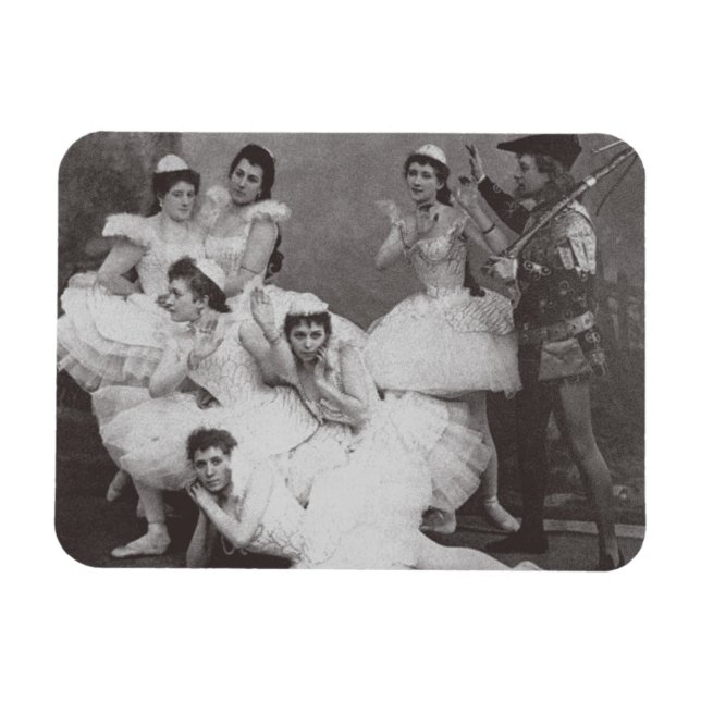 Swan Lake, Mariinsky Theater, 1895 (b/w Foto) Magnet (Horizontal)