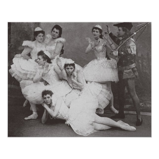 Swan Lake, Mariinsky Theater, 1895 (b/w Foto) Poster (Vorderseite)
