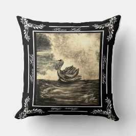 Swan Lake my digital zeichnend Pillow LS hellbraun Kissen