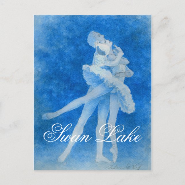 Swan Lake Pas de Deux Postcard Postkarte (Vorderseite)