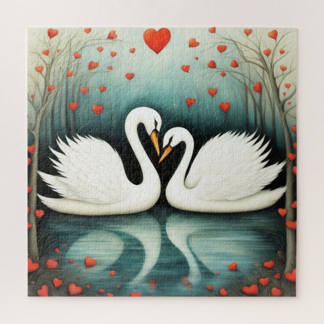 Swan Liebe 2 Puzzle (Vertikal)