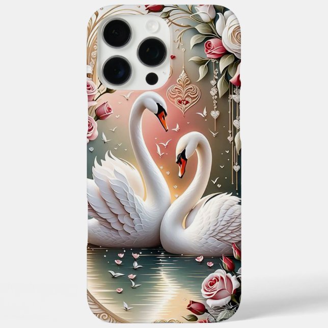 Swan-Liebe Case-Mate iPhone Hülle (Rückseite)