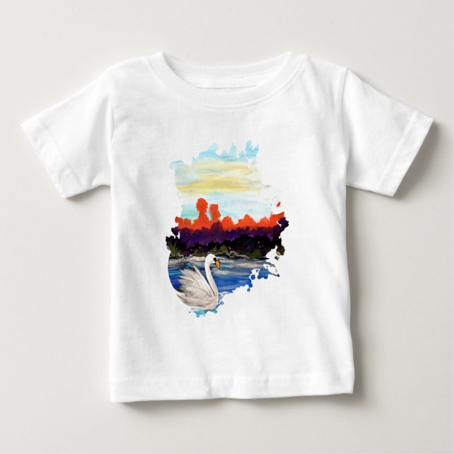 Swan Life Baby T-shirt (Vorderseite)