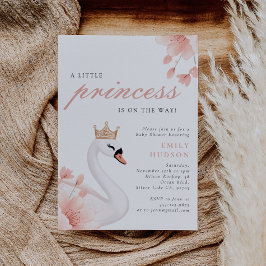 Swan Little Princess Baby Shower Einladung
