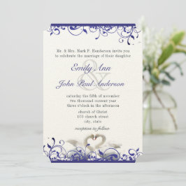 Swan Love Birds Hochzeitseinladungen Einladung