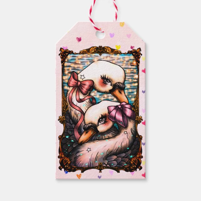 Swan lovers geschenkanhänger (Vorderseite)