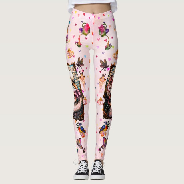 Swan lovers leggings (Vorderseite)