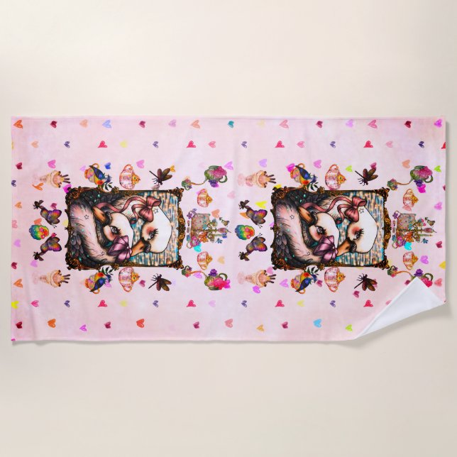 Swan lovers strandtuch (Vorderseite)