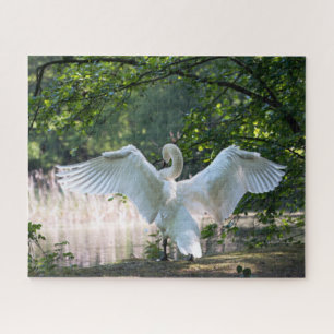 Swan mit Wings Spread Puzzle