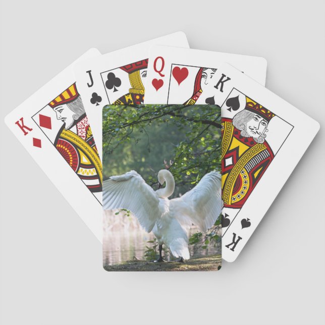 Swan mit Wings Spread Spielkarten (Rückseite)