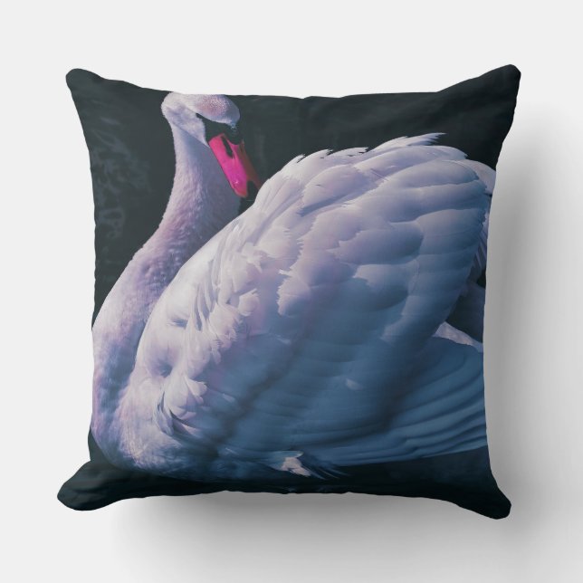 Swan Pillow - Eleganter Komfort mit dem Swan Birds Kissen (Vorderseite)