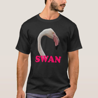 Swan Pink Flamingo Verwirrung Prank Meme Adult Hum T-Shirt