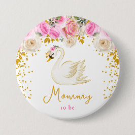 Swan Pink und Gold Rose können sein Button