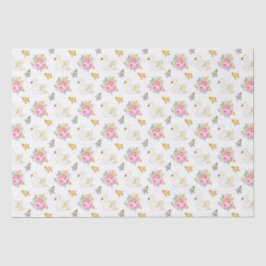 Swan Pink und Gold Rose Seidenpapier