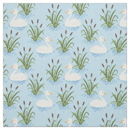 Swan Pond Pattern Stoff