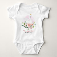 Swan Princess 1. Geburtstag Baby Bodysuit
