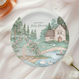 Swan Princess Baby Shower Pappteller
