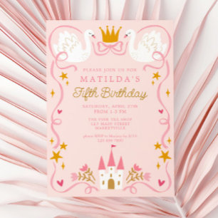 Swan Princess Birthday Einladung