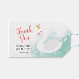 Swan Princess Birthday Party Fevor Tag, Swan Lake Geschenkanhänger