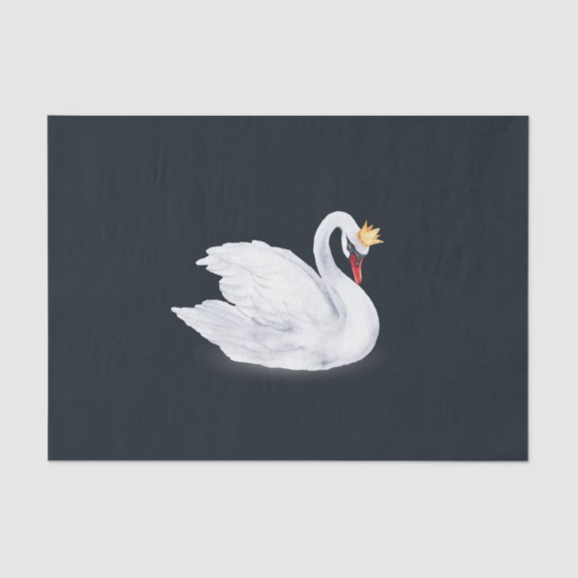 Swan Princess Black and White Seidenpapier (Vorderseite)