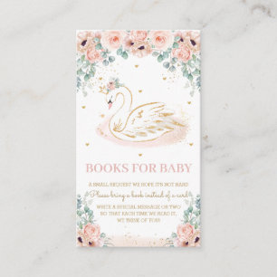 Swan Princess Blush Pink Floral Books for Baby Begleitkarte