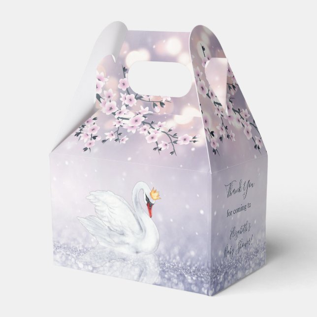 Swan Princess | Girl Baby Dusche | Vielen Dank Geschenkschachtel (Vorderseite)