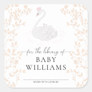 Swan Princess Library of Buchzeichen Sticker