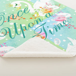 Swan Princess-Muster benutzerdefiniert "Once Upon  Sherpadecke