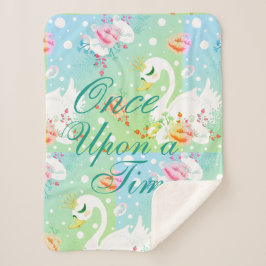 Swan Princess-Muster benutzerdefiniert "Once Upon Sherpadecke