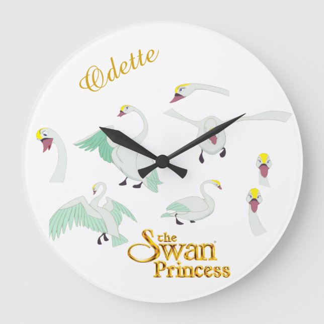 Swan Princess Odette Wall Clock Große Wanduhr (Vorderseite)