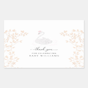 Swan Princess Vielen Dank Rechteckiger Aufkleber