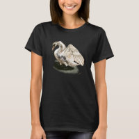 Swan Print on Kleinkind American Apparel 3/4 Sleev