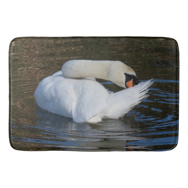 Swan Reinigungs-Schwanz Bath Mat Badematte (Vorderseite)