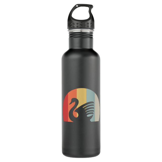 Swan Retro Edelstahlflasche (Vorderseite)