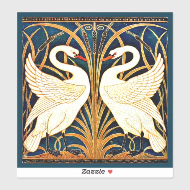 Swan, Rush und Iris, Aufkleber (Blatt)