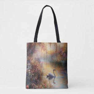 Swan Rustic Impressionist Malerei