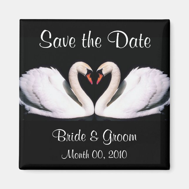 Swan Save the Date Magnets Magnet (Vorne)