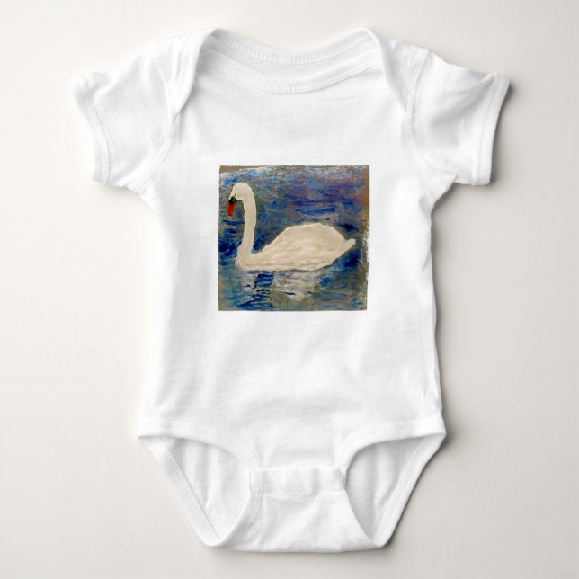 Swan See Baby Strampler (Vorderseite)