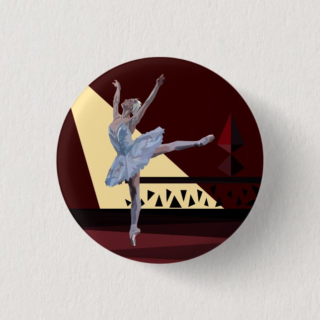 'Swan See Ballerina Button (Vorderseite)